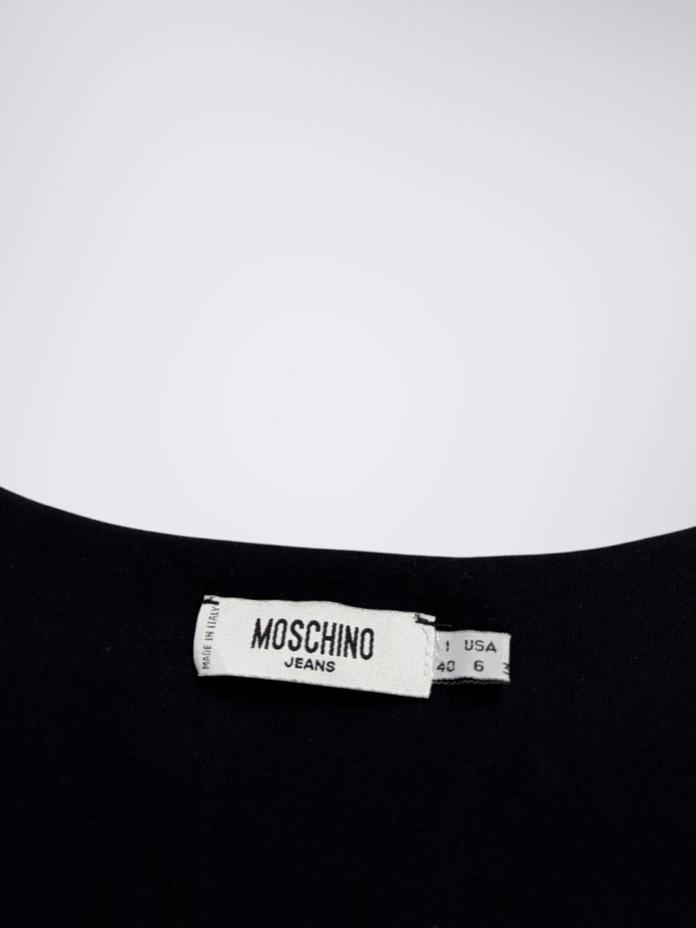 RARE Archival Vintage Moschino Betta Fish Graphic Top Distressed Mesh Overlay Y2 - Picture 7 of 13